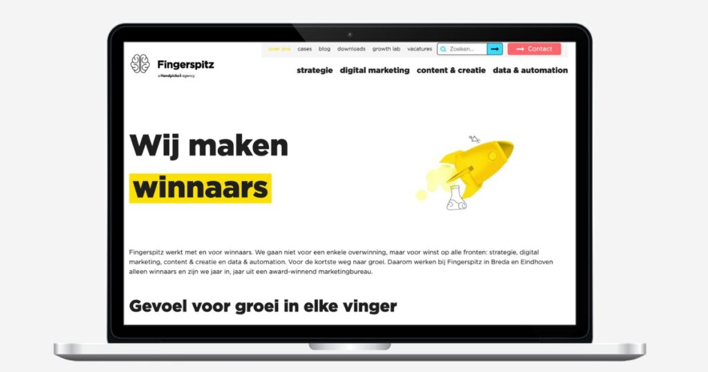 Fingerspitz Over ons-pagina